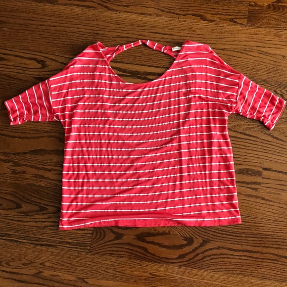 Open back, striped shirt - Picture 1 of 2
